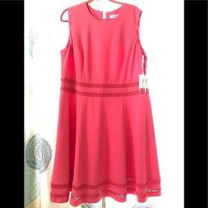 Lovely Coral, Calvin Klein cocktail dress/sz18 NWT